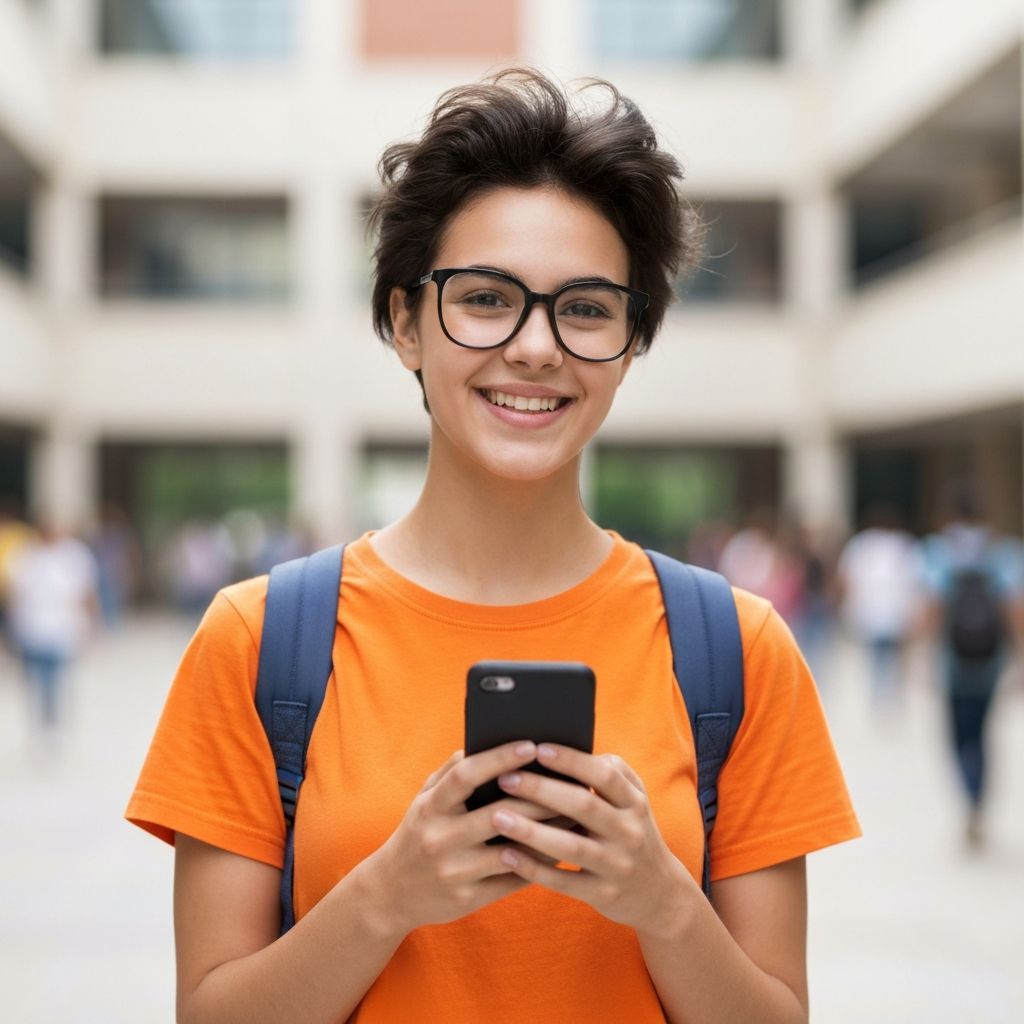 Student using GCSease app